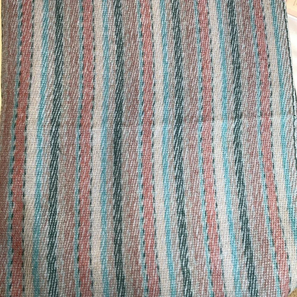 Samband Landau Iceland 100% Wool Blanket Striped Fringe Vintage Cozy Hygge 68x52